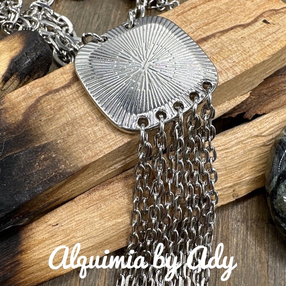 LONG CHAINS FRINGE STATEMENT BOHO NECKLACE - Picture 1 of 3